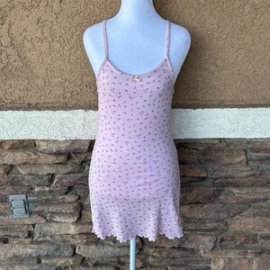 Pink Floral Slip Dress